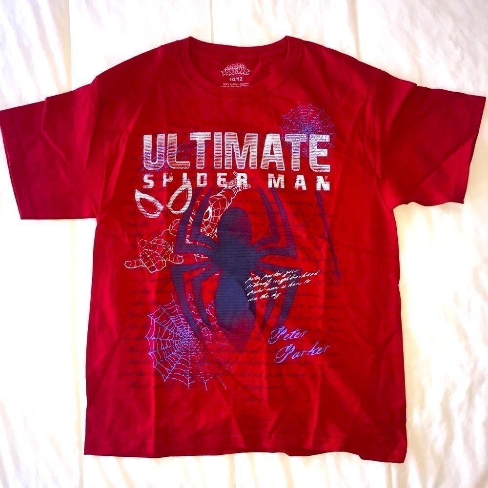 Marvel Boys' Ultimate Spiderman Logo T-Shirt